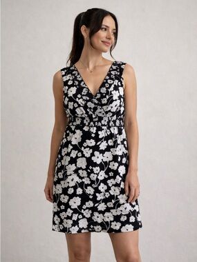 Sonoma Black and White cotton Dress. medium. NWT